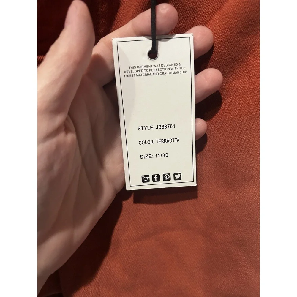 Judy Blue Terracotta Autumn Mid Rise Slim Bootcut Jeans Size 11/30 #JB88761 - Picture 4 of 6